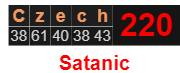 Czech = 220 Satanic