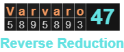 Varvaro = 47 Reverse