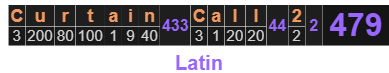 Curtain Call 2 = 479 Latin