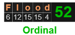 Flood = 52 Ordinal