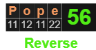 Pope = 56 Reverse