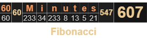 "60 Minutes" = 607 (Fibonacci)