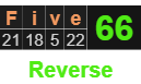 Five = 66 Reverse