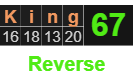 King = 67 Reverse