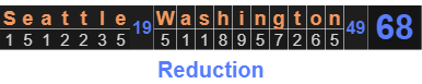 Seattle, Washington = 68