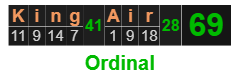 King Air = 69 Ordinal