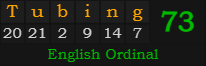 "Tubing" = 73 (English Ordinal)