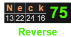 Neck = 75 Reverse