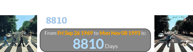 “Paul is Live” was released 8810 days after Abbey Road: