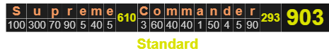 Supreme Commander = 903 Standard