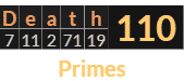 "Death" = 110 (Primes)
