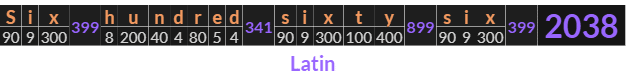 "Six hundred sixty six" = 2038 (Latin)