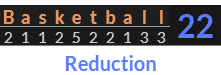 "Basketball" = 22 (Reduction)