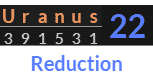 "Uranus" = 22 (Reduction)
