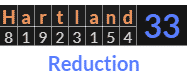 "Hartland" = 33 (Reduction)