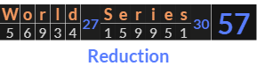 "World Series" = 57 (Reduction)