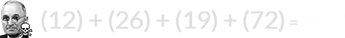 (12) + (26) + (19) + (72) = 129