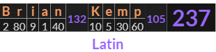 "Brian Kemp" = 237 (Latin)