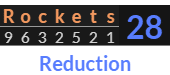 "Rockets" = 28 (Reduction)