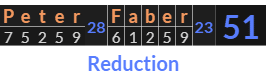"Peter Faber" = 51 (Reduction)