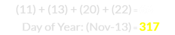 (11) + (13) + (20) + (22) = 66