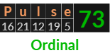"Pulse" = 73 (Ordinal)
