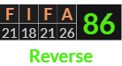 "FIFA" = 86 (Reverse)