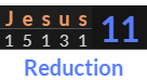 "Jesus" = 11 (Reduction)