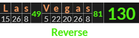 "Las Vegas" = 130 (Reverse)