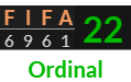 "FIFA" = 22 (Ordinal)