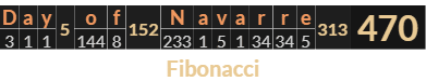 "Day of Navarre" = 470 (Fibonacci)