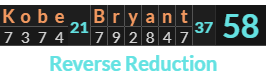 "Kobe Bryant" = 58 (Reverse Reduction)