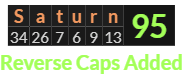 "Saturn" = 95 (Reverse Caps Added)