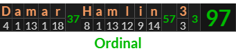 "Damar Hamlin 3" = 97 (Ordinal)