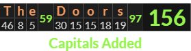 "The Doors" = 156 (Capitals Added)