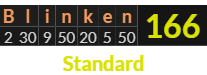 "Blinken" = 166 (Standard)