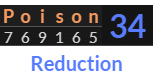 "Poison" = 34 (Reduction)