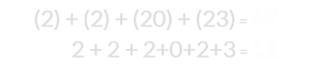 (2) + (2) + (20) + (23) = 47 and 2 + 2 + 2+0+2+3 = 11