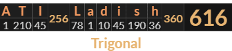 "ATI Ladish" = 616 (Trigonal)