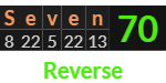 "Seven" = 70 (Reverse)