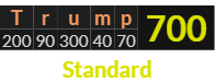 "Trump" = 700 (Standard)