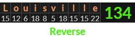 "Louisville" = 134 (Reverse)