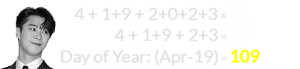 4 + 1+9 + 2+0+2+3 = 21, 4 + 1+9 + 2+3 = 19