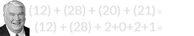 (12) + (28) + (20) + (21) = 81 and (12) + (28) + 2+0+2+1 = 45