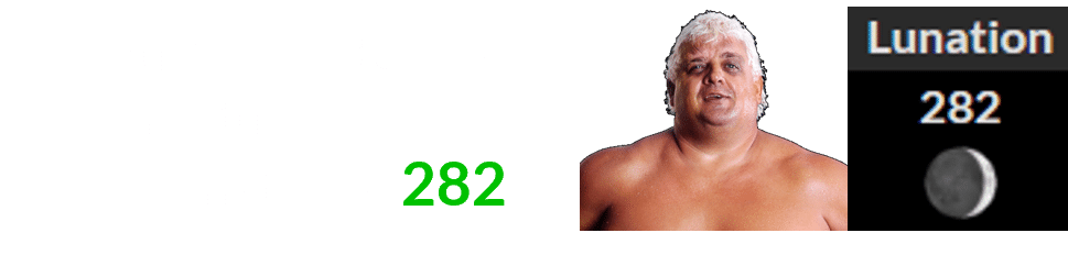 Dusty Rhodes was born during Brown Lunation # 282: