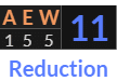 "AEW" = 11 (Reduction)