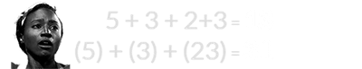 5 + 3 + 2+3 = 13 and (5) + (3) + (23) = 31