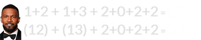 1+2 + 1+3 + 2+0+2+2 = 13 and (12) + (13) + 2+0+2+2 = 31