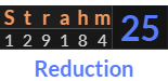 Strahm = 25 Reduction