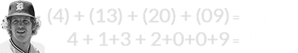 (4) + (13) + (20) + (09) = 46 and 4 + 1+3 + 2+0+0+9 = 19